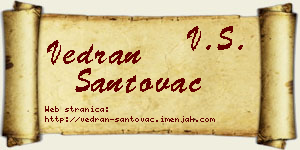 Vedran Santovac vizit kartica